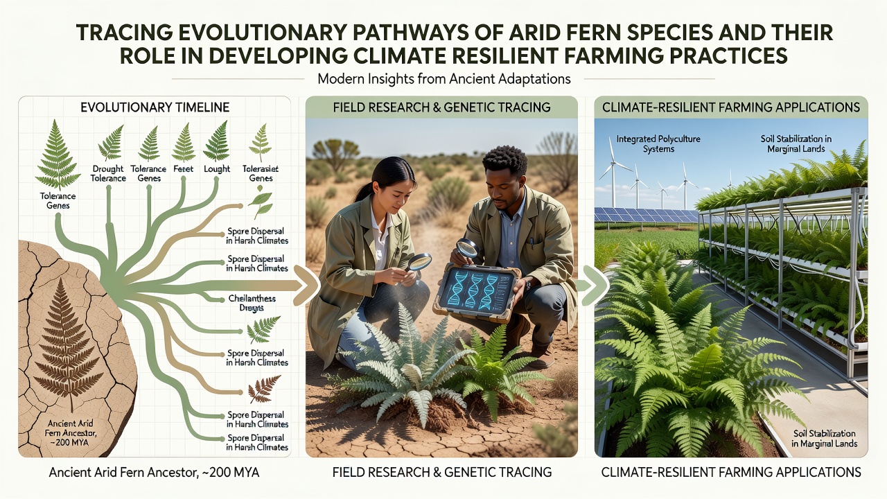 Tracing Evolutionary Pathways of Arid Fern Species and Their Role in Developing Climate Resilient Farming Practices
